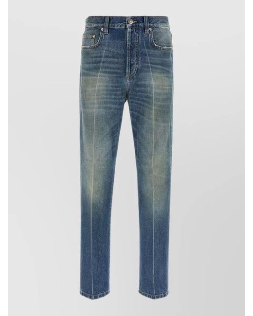 Versace Blue Denim Straight Leg Jeans for men