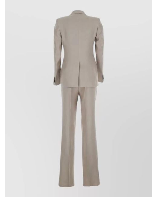 Tagliatore Gray Parigi Suit With Jacket And Linen Trousers For Suits