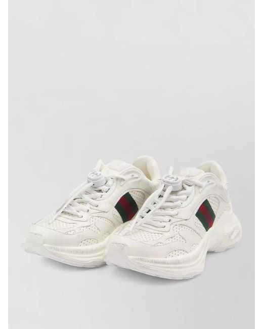 Gucci Natural Leather Low-Top Sneakers
