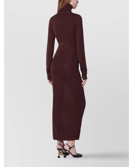 Entire studios Purple Turtleneck Maxi Dress