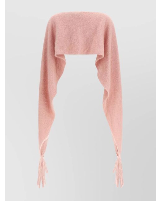 Moschino White Wool Cape