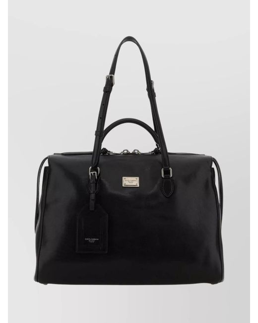 Dolce & Gabbana Black Vittoria Leather Shoulder Bag