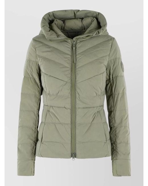 Canada Goose Green Clair Hooded Stretch Polyamide Down Coat