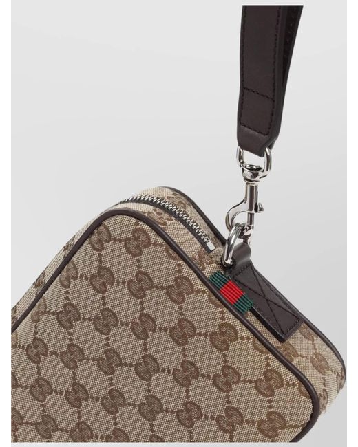 Gucci Gray Canvas Small Shoulder Bag for men