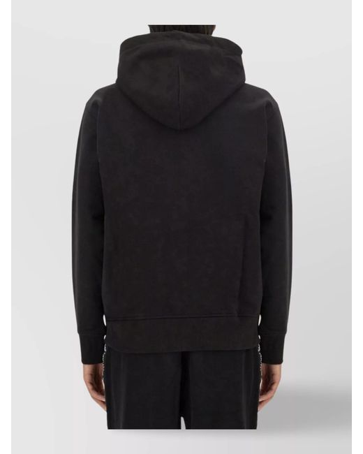 Versace Jeans Couture Black Cotton Regular-Fit Hoodie for men