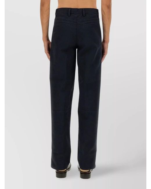 Dries Van Noten Gray Cotton Straight-Leg Trousers for men