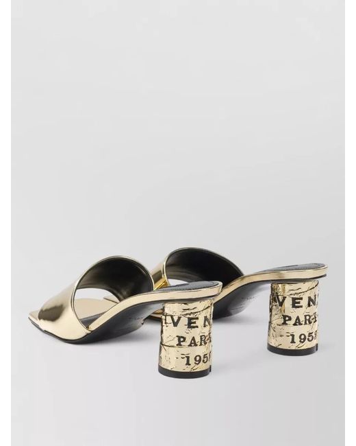 Givenchy Metallic Leather Mule Sandals
