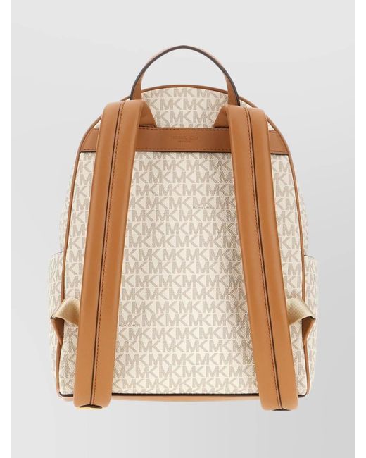 Michael Kors Natural Bex Coated Canvas Backpack
