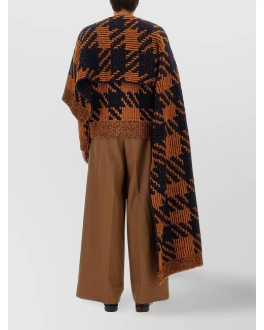 Dries Van Noten Brown Wool Scarf for men
