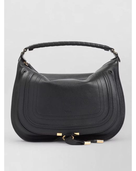 Chloé Black Marcie Medium Leather Shoulder Bag