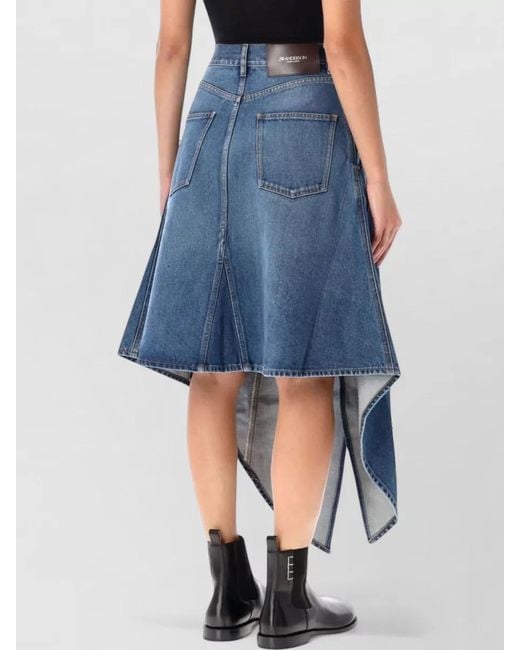 J.W. Anderson Blue Denim Front Split Skirt