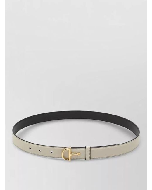 Gucci Gray Adjustable Belt Smooth Finish Two Tone Design