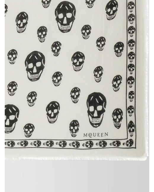 McQueen Multicolor Silk Skull Scarf