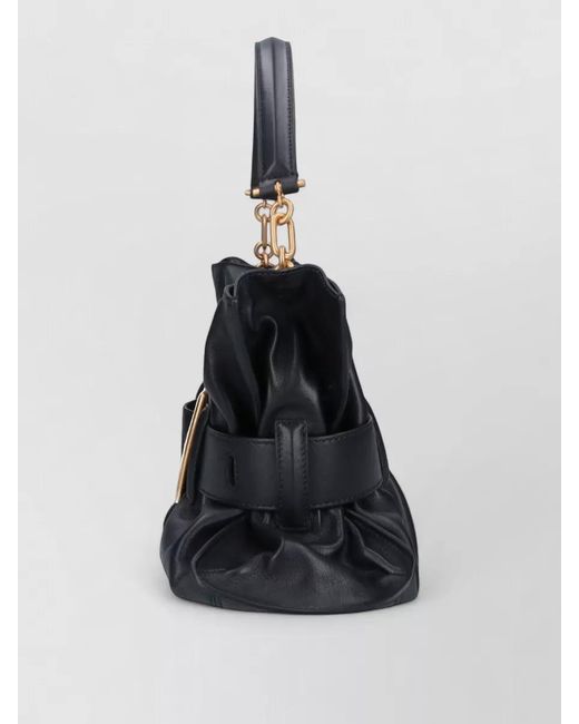 Balmain Black Shoulder Bag Soft Structure Top Handle
