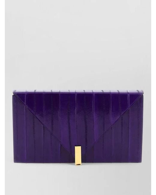 Giuseppe Zanotti Purple Tuxedo Clutch Bag Chain Strap Design