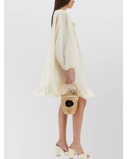 Patou White Oversized Mini Dress