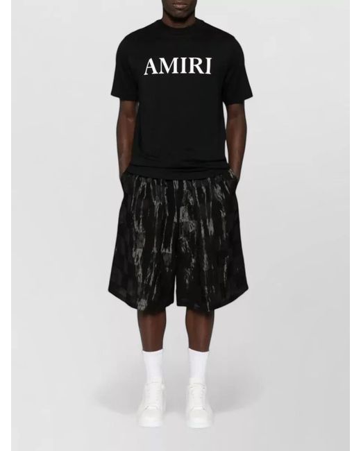 Amiri Black Core Logo Crew Neck Short Sleeve T-Shirt for men