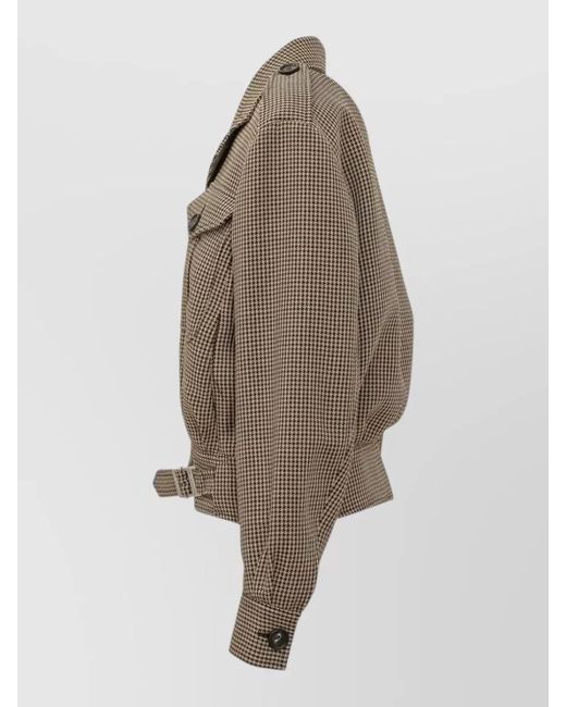 Seafarer Brown Virgin Wool Single Breasted Coat