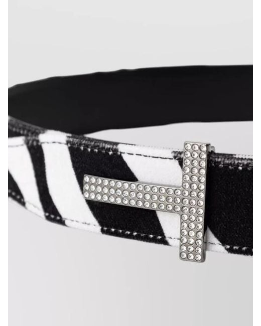 Tom Ford White Leather Belt