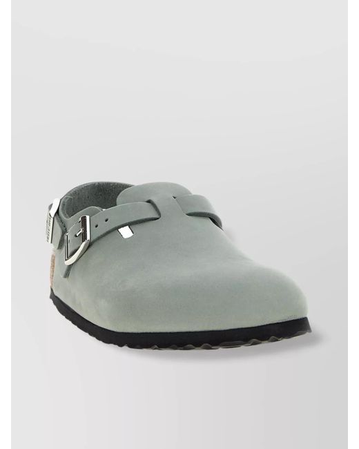 Birkenstock Gray Leather Tokio Mules