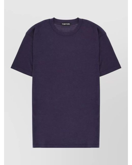 Tom Ford Blue Lyocell Cotton T-Shirt for men