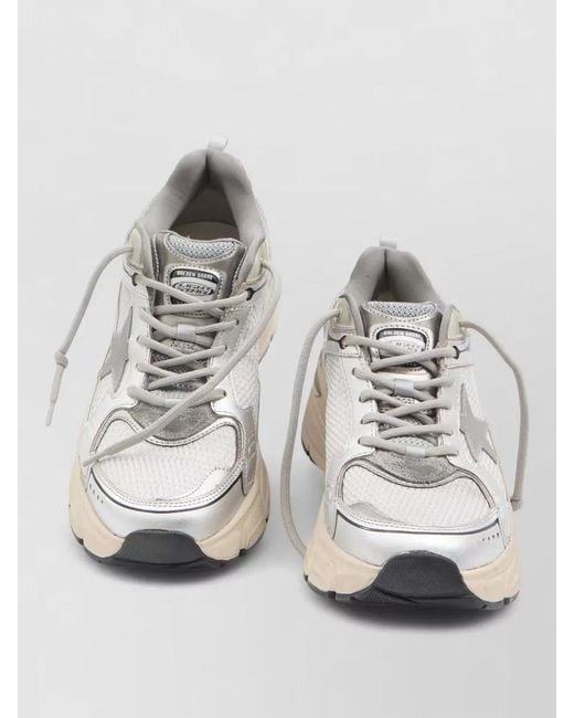 Golden Goose Deluxe Brand Gray Leather Lightstar Low-Top Sneakers for men