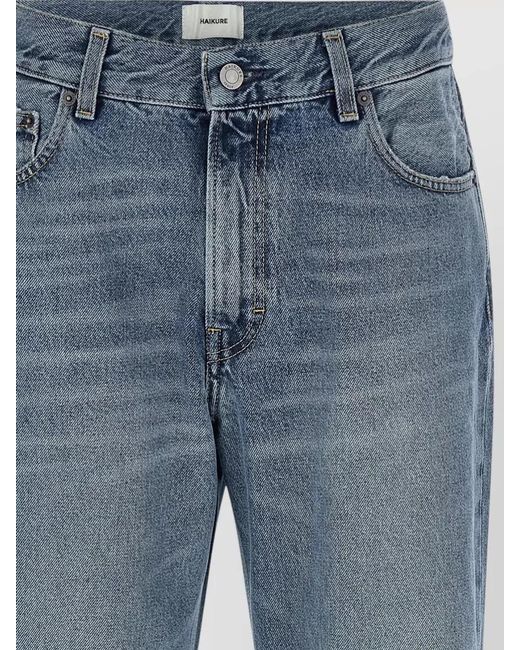 Haikure Blue Cotton Straight-Leg Jeans
