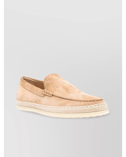 Tod's Natural Suede Slip-On Loafers for men