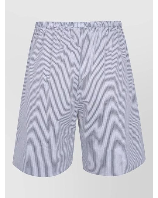 By Malene Birger Purple Siona Lounge Shorts Relaxed Fit Stripes