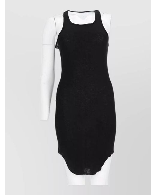 Rick Owens Black Ribbed Tank Top for men