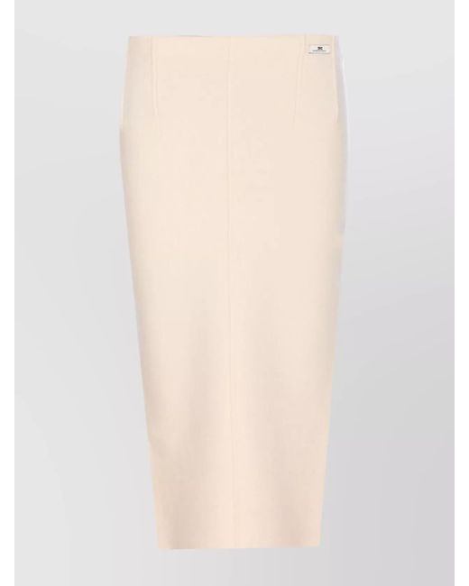 Elisabetta Franchi Natural Wool Pencil Skirt