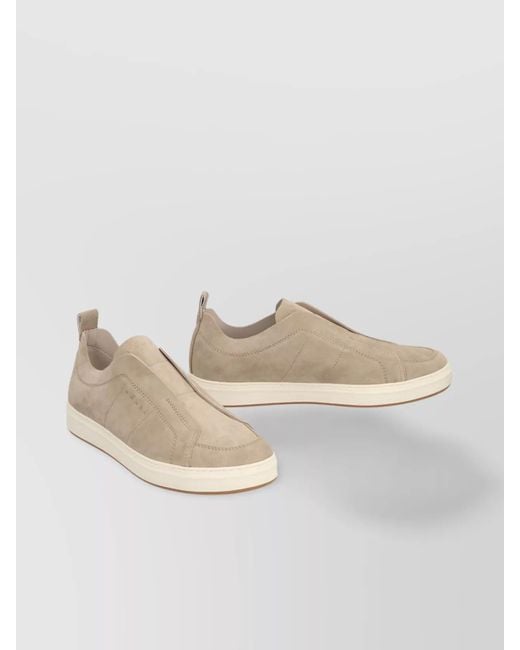 Hogan Natural Slip-On Sneakers With Pull Tab And Suede Finish for men
