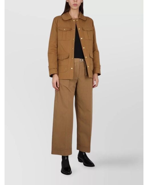 Fay Natural Cotton Linen Safari Jacket