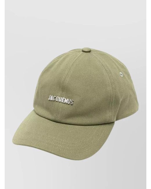 Jacquemus Green Curved Brim Cotton Baseball Cap Gadjo for men