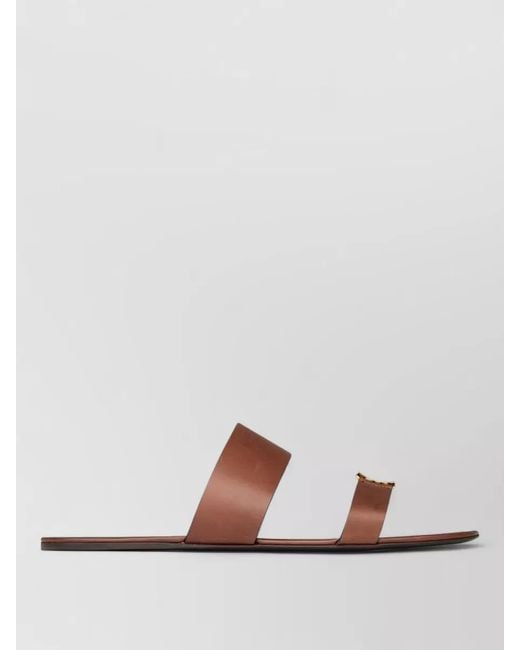 Saint Laurent Multicolor Babylone Flat Sole Open Toe Sandals
