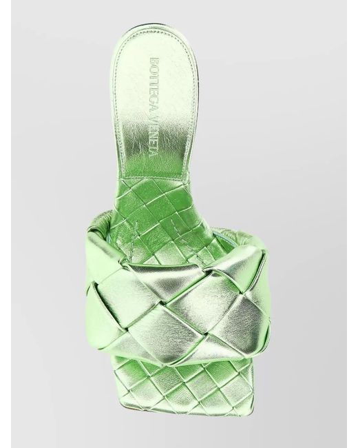 Bottega Veneta Green Leather Sandals