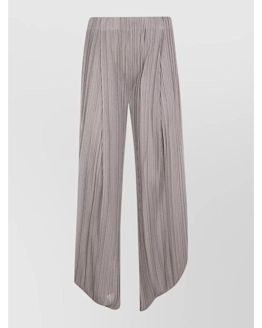 Giorgio Armani Gray Wide-Leg Trousers