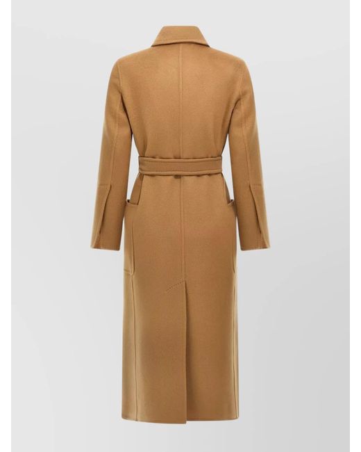 Max Mara Natural Cashmere Belted Single-Breasted Coat