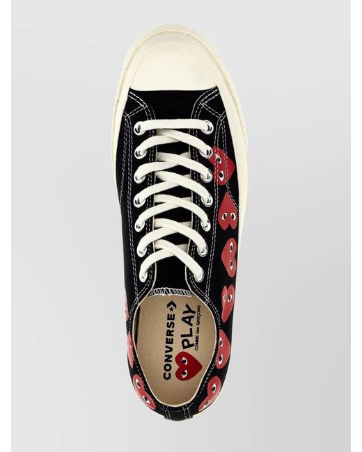 COMME DES GARÇONS PLAY Black Cotton Low-Top Sneakers for men