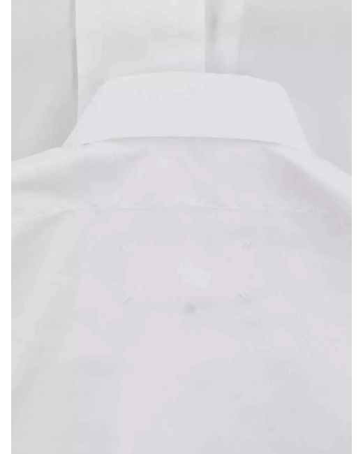 Maison Margiela White Cotton Long-Sleeve Shirt