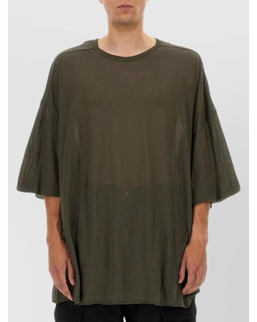 Rick Owens Green Cotton T-Shirt for men