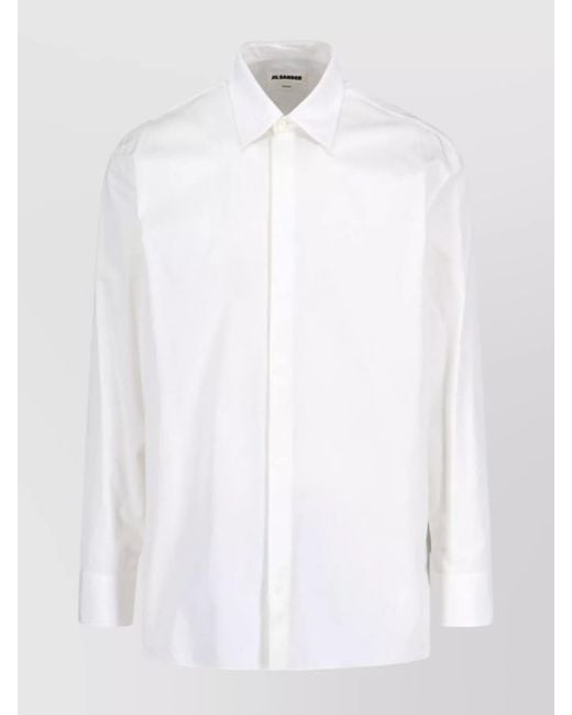 Jil Sander White Cotton Shirt for men