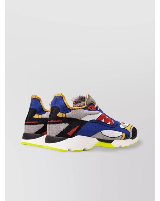 Marni Blue Printed Knit Slip-On Sneakers for men