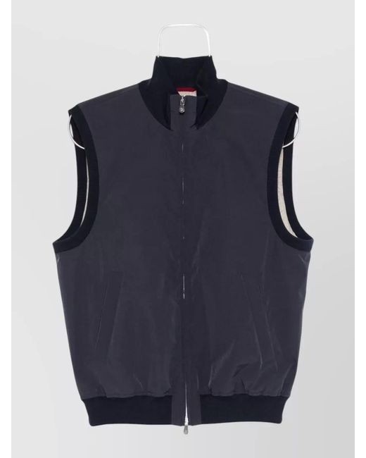 Brunello Cucinelli Blue Down Vest for men
