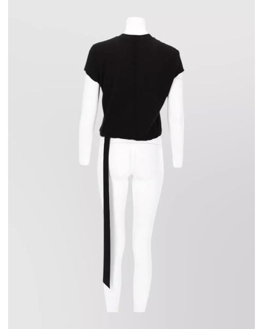 Rick Owens Black Cropped T-Shirt