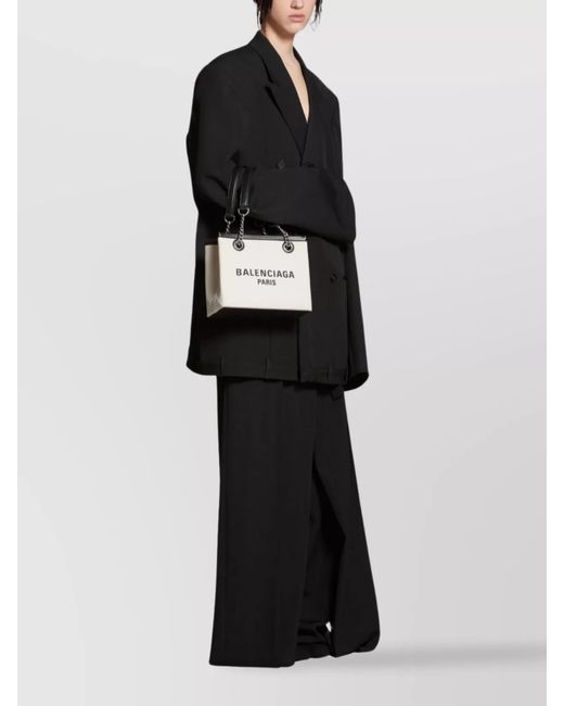 Balenciaga White Duty Free Small Canvas Tote Bag