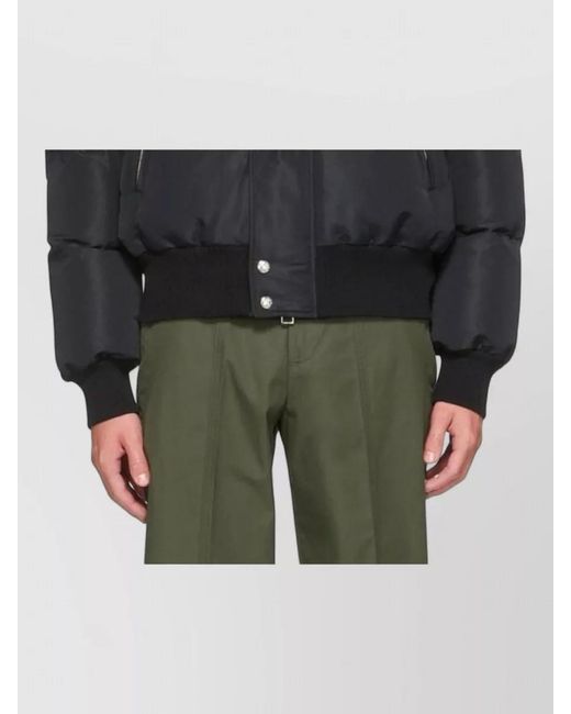 McQueen Black Down Bomber Jacket for men