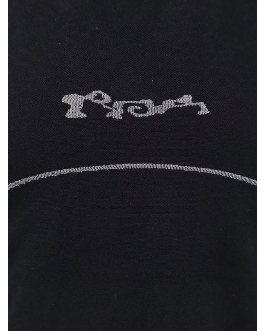 Roa Black Ribbed Long-Sleeve T-Shirt for men