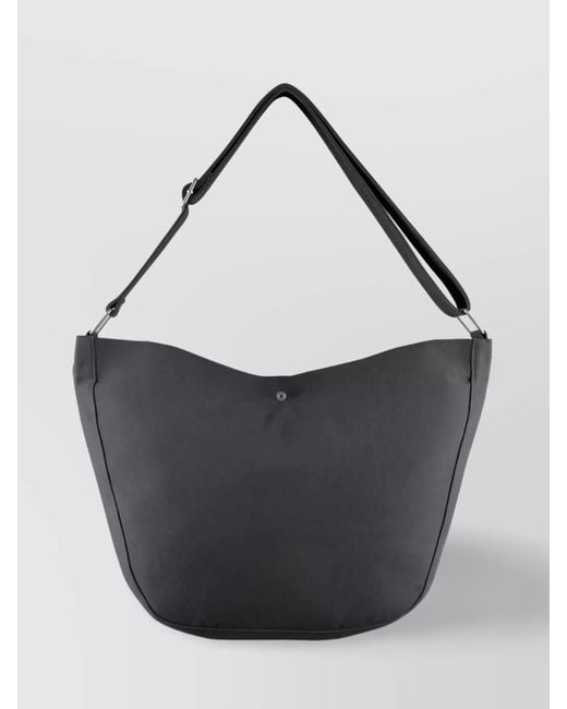 A.P.C. Black Adjustable Strap Unlined Diary Bag