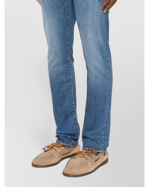 Jacob Cohen Blue Slim Fit Denim Trousers Faded Effect for men